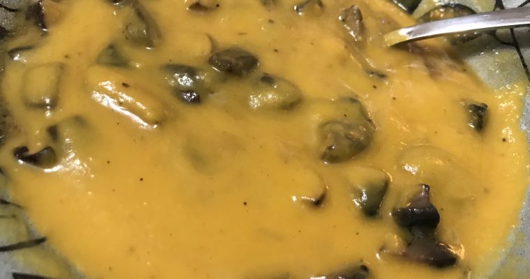 Sweet Potato Soup with Portabella Mushrooms